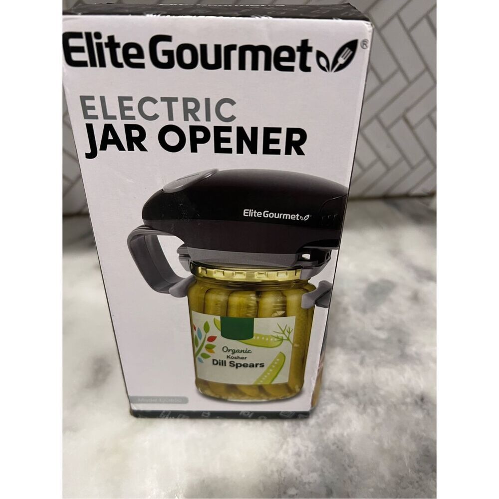 Elite Gourmet EJO800 High Power Torque Battery Operated Electric Jar Opener